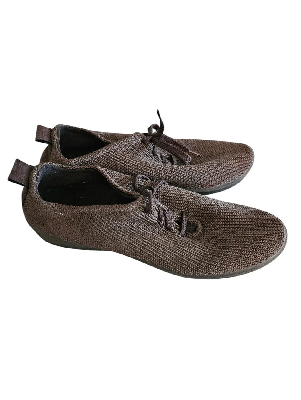 Arcopedico Mens Sz 42 (US 9-9.5) Knit Lace Up Tennis Shies Brown Barefoot